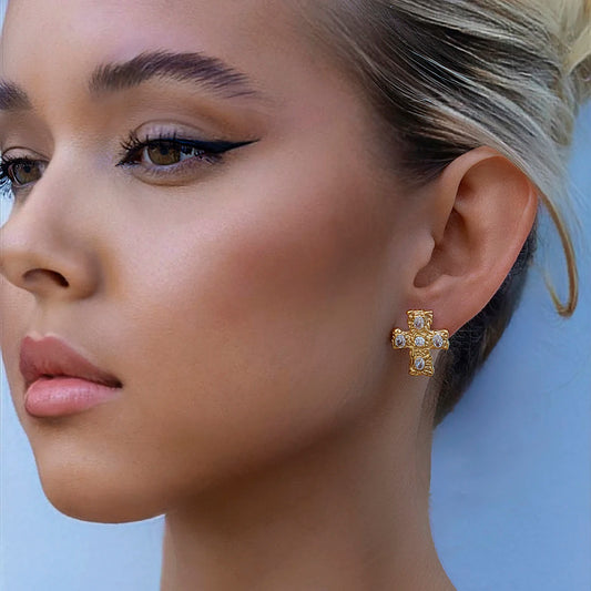 Victory Cross Earrings