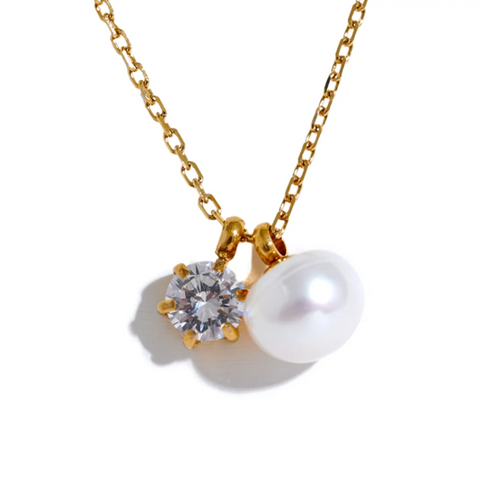 Grace Pearl & Crystal Necklace